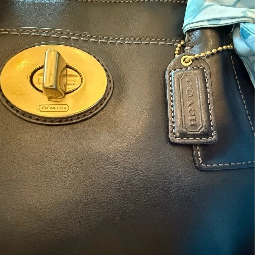 $150 firm. Today only Vintage COACH Black Leather Tote Madeline Two Handle XL - Picture 17 of 17